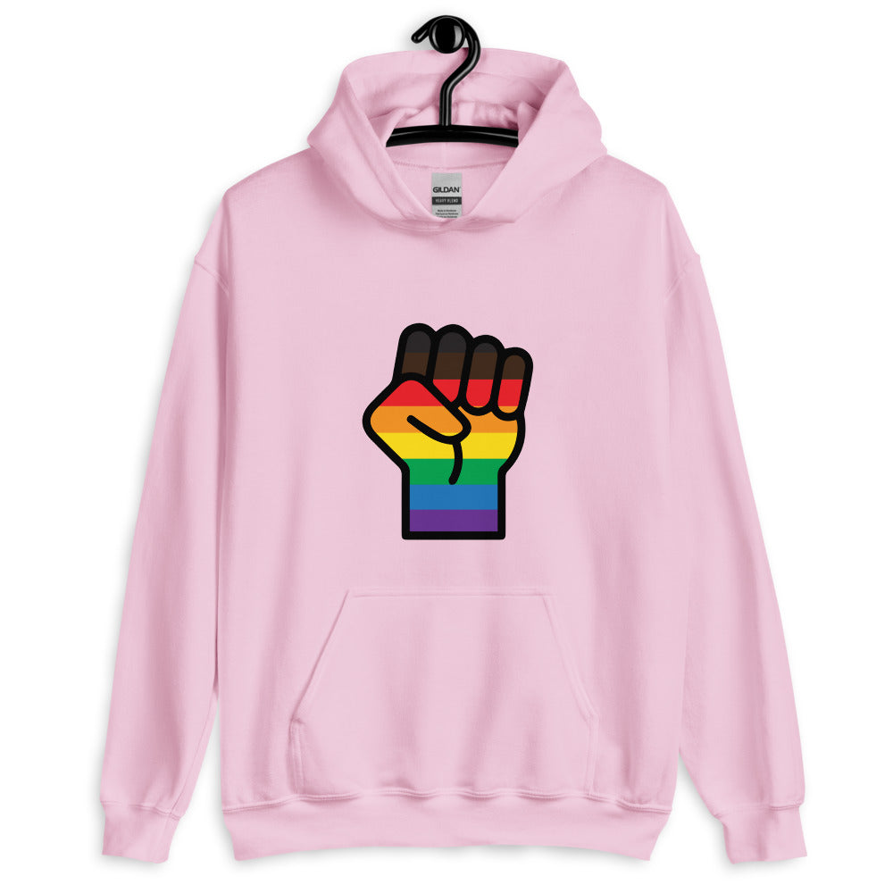 Light Pink BLM LGBT Resist Unisex Hoodie by Queer In The World Originals sold by Queer In The World: The Shop - LGBT Merch Fashion