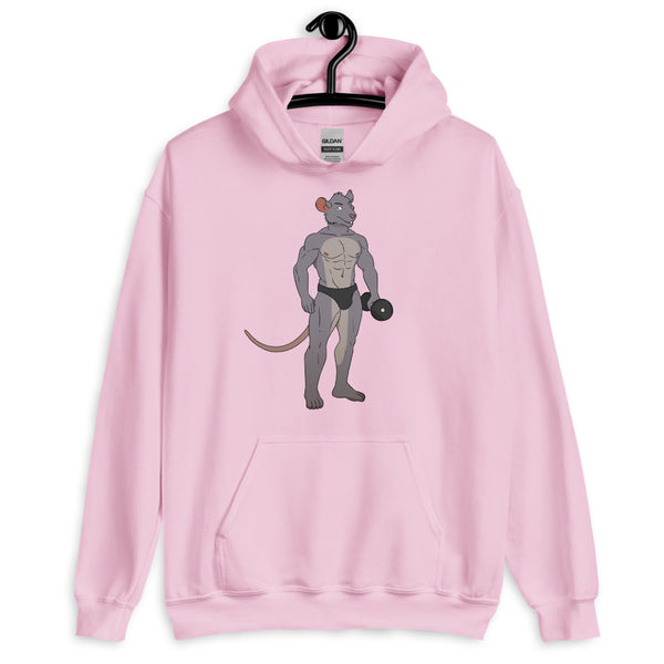 Light Pink Gay Gym Rat Unisex Hoodie by Queer In The World Originals sold by Queer In The World: The Shop - LGBT Merch Fashion
