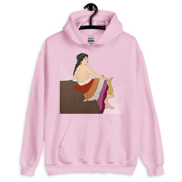 Light Pink Sappho of Lesbos Unisex Hoodie by Queer In The World Originals sold by Queer In The World: The Shop - LGBT Merch Fashion