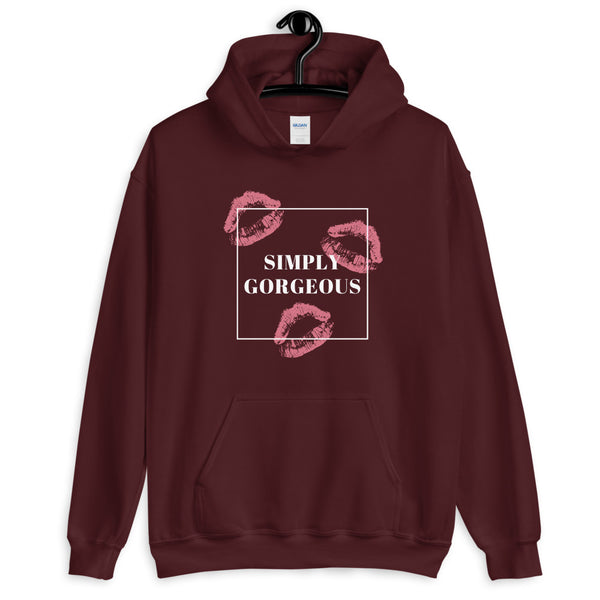 Maroon Simply Gorgeous Unisex Hoodie by Queer In The World Originals sold by Queer In The World: The Shop - LGBT Merch Fashion