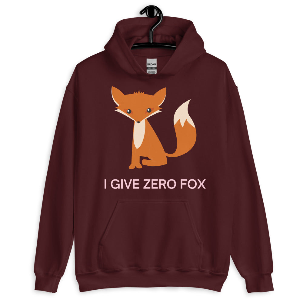Maroon I Give Zero Fox Unisex Hoodie by Queer In The World Originals sold by Queer In The World: The Shop - LGBT Merch Fashion