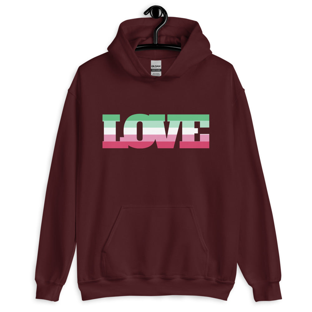Maroon Abrosexual Pride Unisex Hoodie by Queer In The World Originals sold by Queer In The World: The Shop - LGBT Merch Fashion