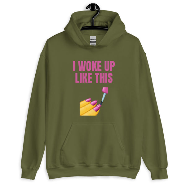 Military Green I Woke Up Like This Unisex Hoodie by Queer In The World Originals sold by Queer In The World: The Shop - LGBT Merch Fashion