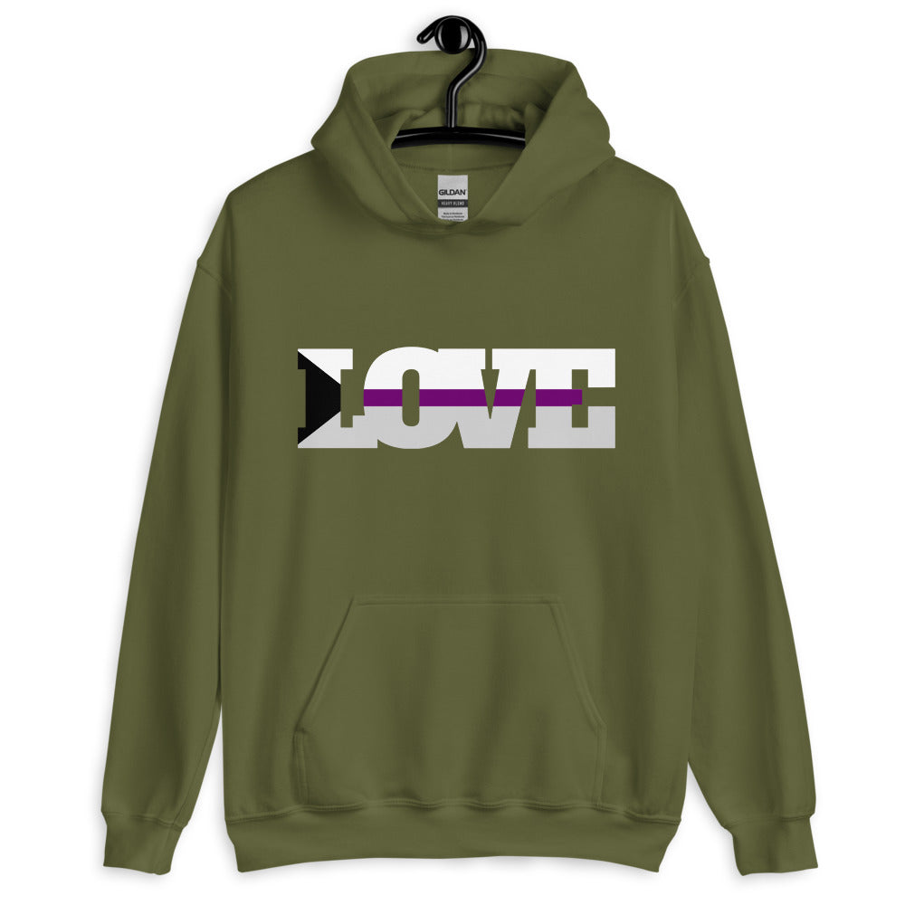 Military Green Demisexual Love Unisex Hoodie by Queer In The World Originals sold by Queer In The World: The Shop - LGBT Merch Fashion
