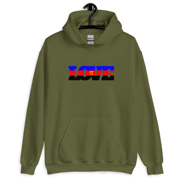 Military Green Polyamory Love Unisex Hoodie by Queer In The World Originals sold by Queer In The World: The Shop - LGBT Merch Fashion
