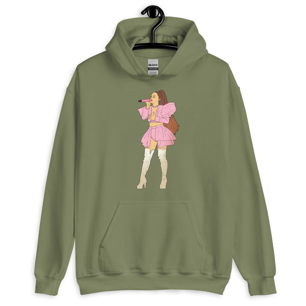 Military Green Ariana Grande Unisex Hoodie by Queer In The World Originals sold by Queer In The World: The Shop - LGBT Merch Fashion
