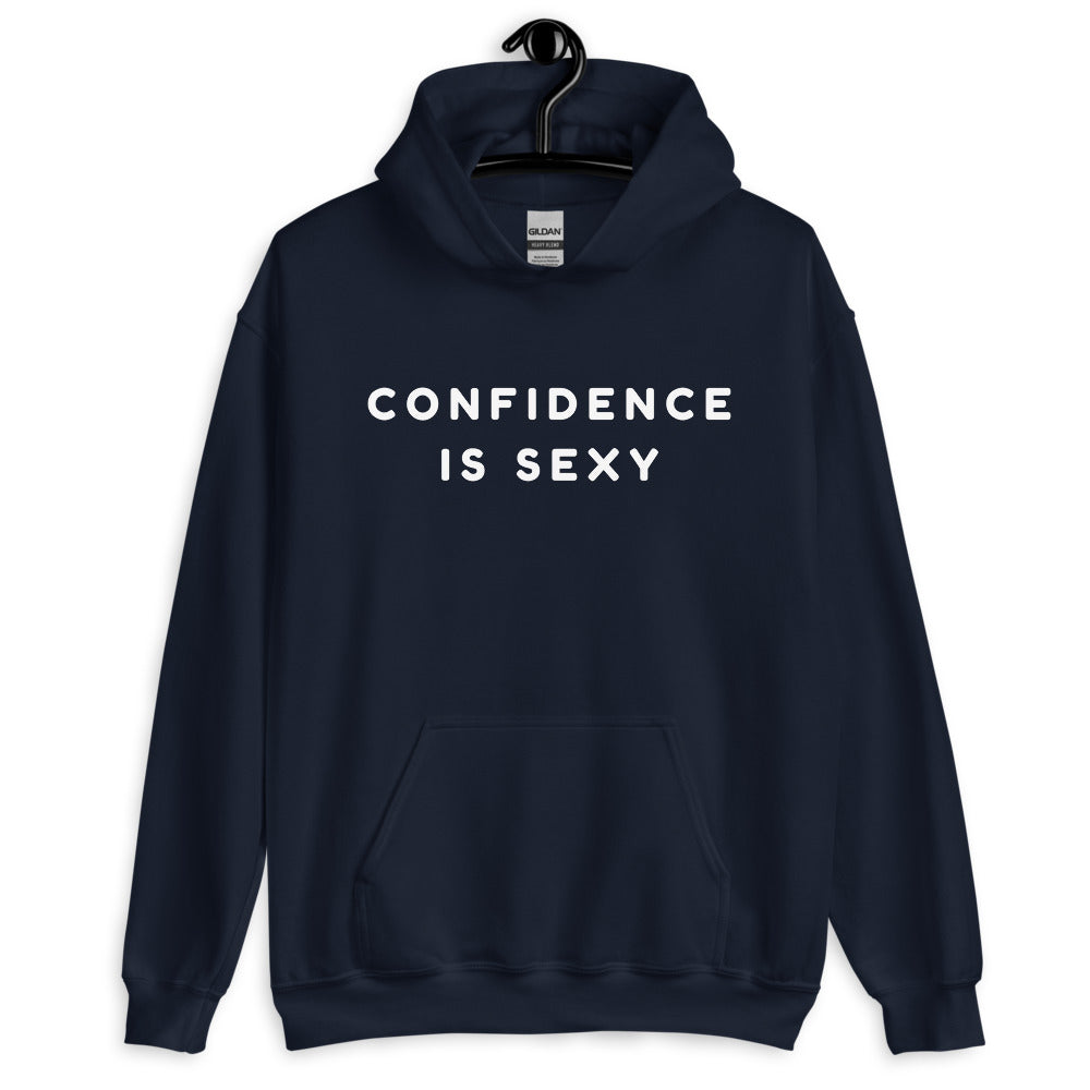 Navy Confidence Is Sexy Unisex Hoodie by Queer In The World Originals sold by Queer In The World: The Shop - LGBT Merch Fashion