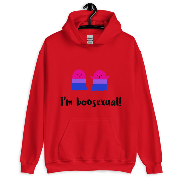 Red I'm Boosexual Unisex Hoodie by Queer In The World Originals sold by Queer In The World: The Shop - LGBT Merch Fashion