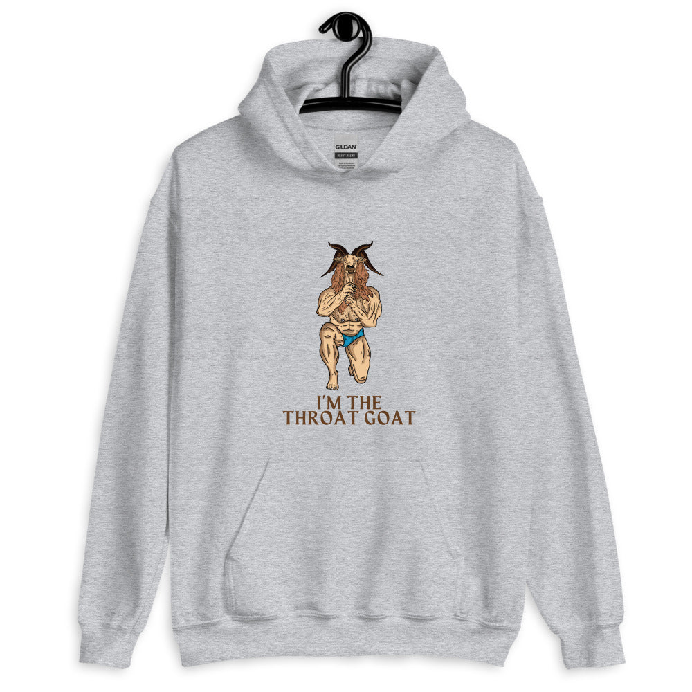 Sport Grey I'm The Throat Goat Unisex Hoodie by Queer In The World Originals sold by Queer In The World: The Shop - LGBT Merch Fashion