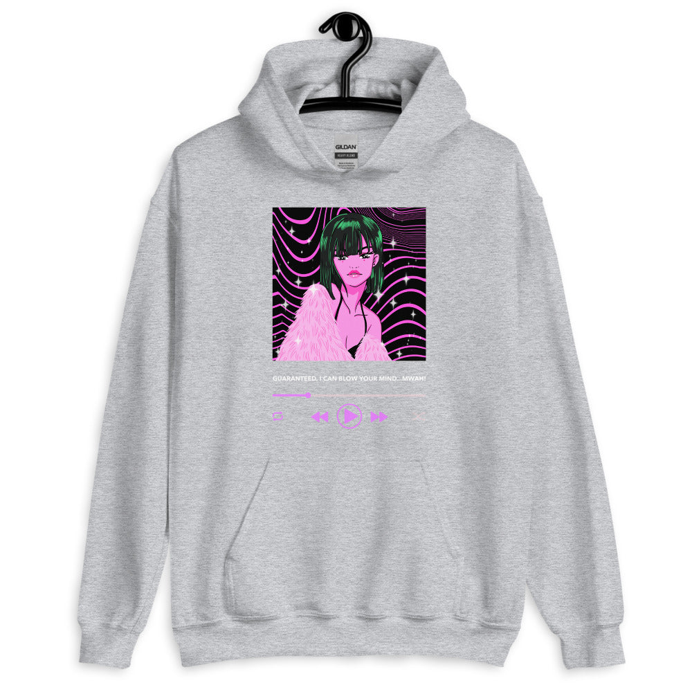 Sport Grey Guaranteed, I Can Blow Your Mind...mwah! Unisex Hoodie by Queer In The World Originals sold by Queer In The World: The Shop - LGBT Merch Fashion