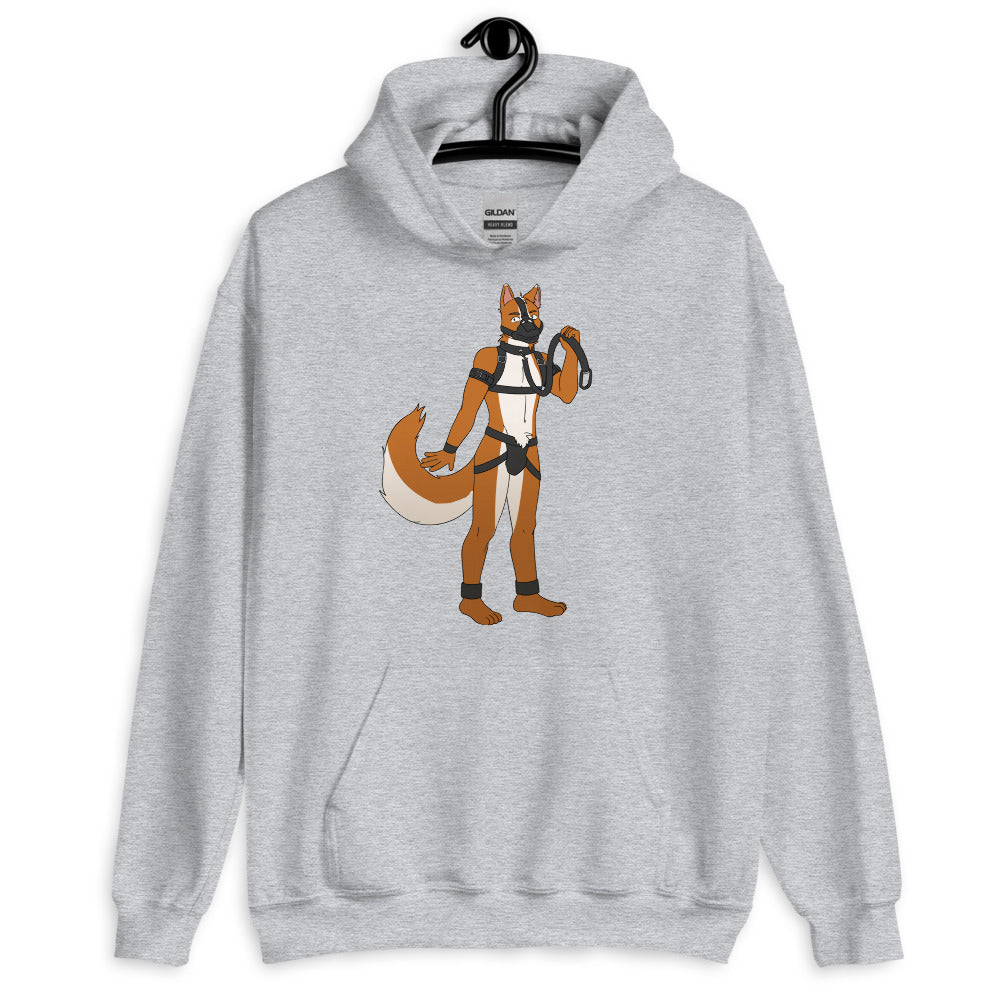 Sport Grey Gay Pup Unisex Hoodie by Queer In The World Originals sold by Queer In The World: The Shop - LGBT Merch Fashion