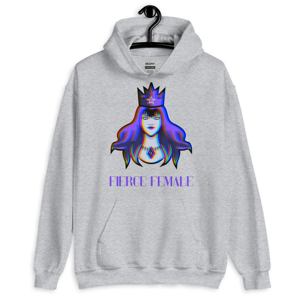 Sport Grey Fierce Female Unisex Hoodie by Queer In The World Originals sold by Queer In The World: The Shop - LGBT Merch Fashion