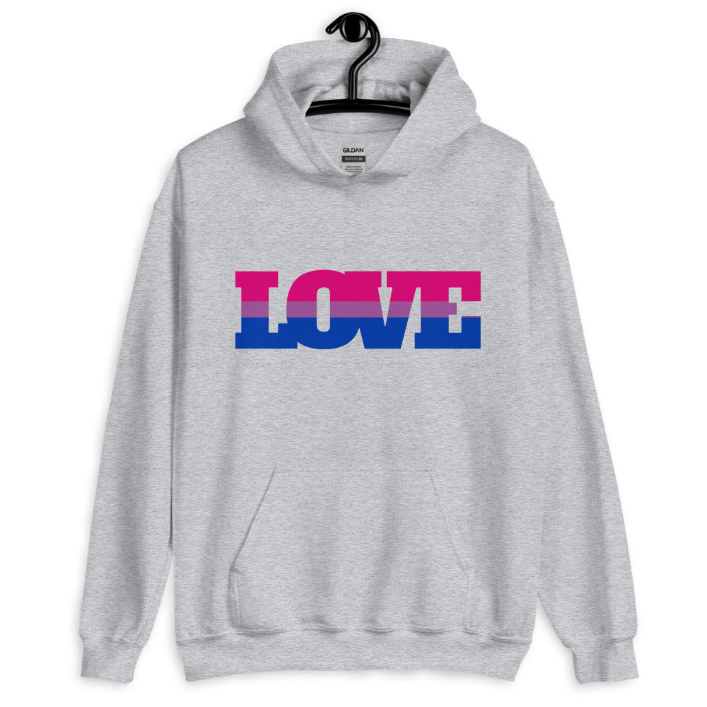 Sport Grey Bisexual Love Unisex Hoodie by Queer In The World Originals sold by Queer In The World: The Shop - LGBT Merch Fashion