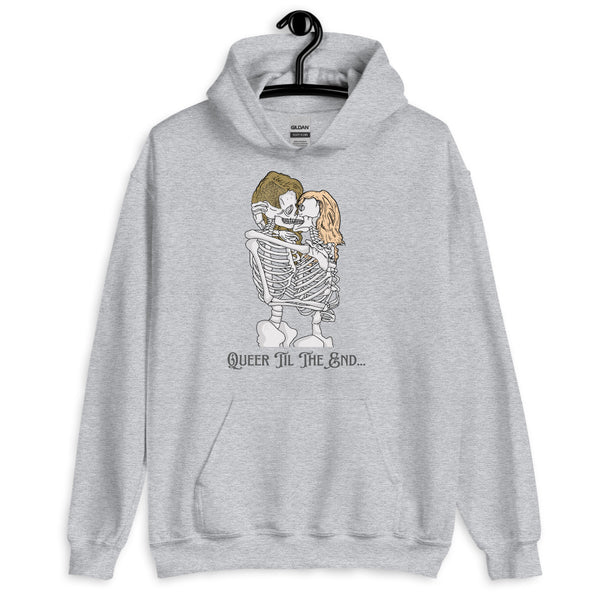 Sport Grey Queer Til The End Unisex Hoodie by Queer In The World Originals sold by Queer In The World: The Shop - LGBT Merch Fashion