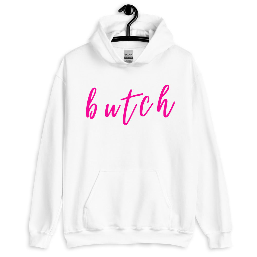 White Butch Unisex Hoodie by Queer In The World Originals sold by Queer In The World: The Shop - LGBT Merch Fashion