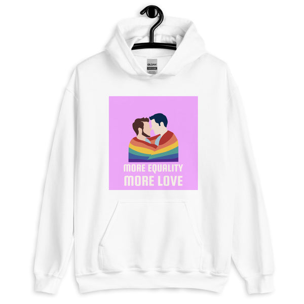 White LGBT Couple Unisex Hoodie by Queer In The World Originals sold by Queer In The World: The Shop - LGBT Merch Fashion