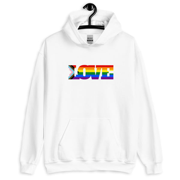 White LGBT Pride Unisex Hoodie by Queer In The World Originals sold by Queer In The World: The Shop - LGBT Merch Fashion