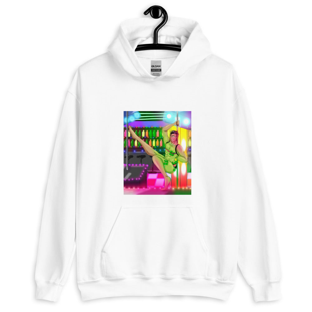 White Love At A Gay Gogo Bar Unisex Hoodie by Queer In The World Originals sold by Queer In The World: The Shop - LGBT Merch Fashion