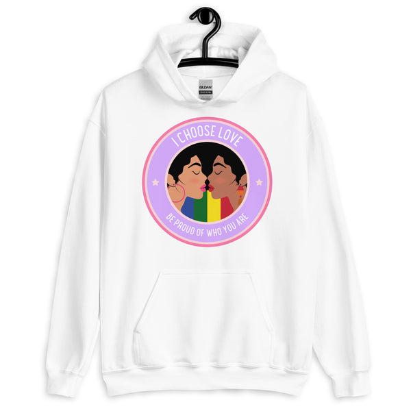 White Be Proud of Who You Are Unisex Hoodie by Queer In The World Originals sold by Queer In The World: The Shop - LGBT Merch Fashion