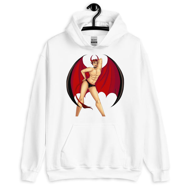 White Gay Devil Unisex Hoodie by Queer In The World Originals sold by Queer In The World: The Shop - LGBT Merch Fashion
