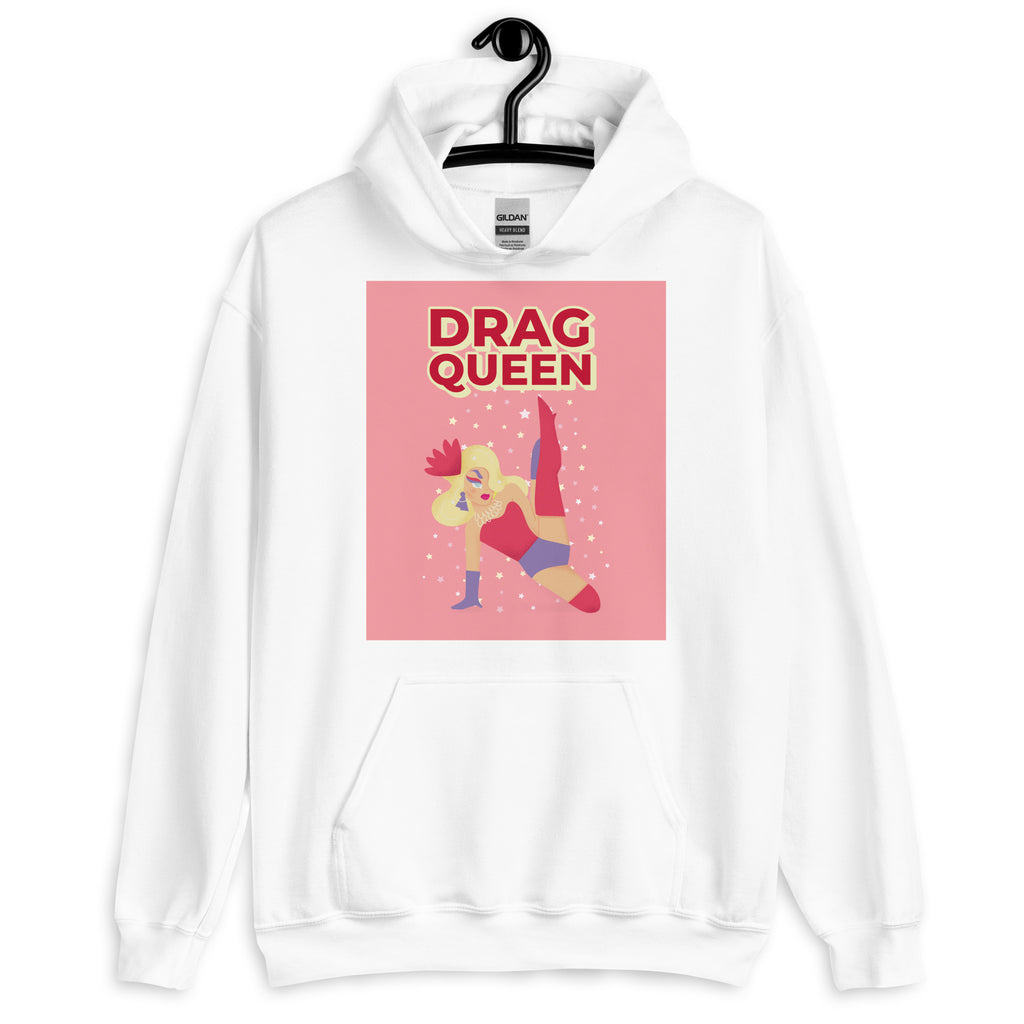 White Drag Queen Unisex Hoodie by Queer In The World Originals sold by Queer In The World: The Shop - LGBT Merch Fashion