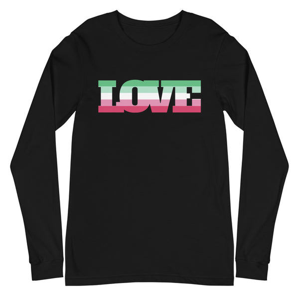 Black Abrosexual Pride Unisex Long Sleeve T-Shirt by Queer In The World Originals sold by Queer In The World: The Shop - LGBT Merch Fashion