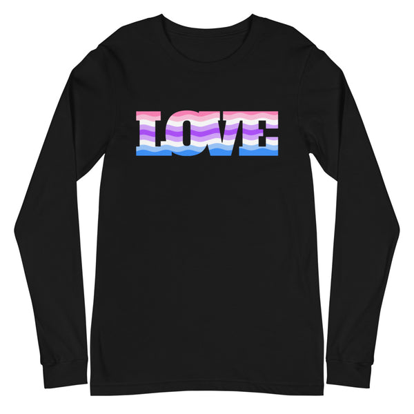 Black Alternative Genderfluid Love Unisex Long Sleeve T-Shirt by Queer In The World Originals sold by Queer In The World: The Shop - LGBT Merch Fashion