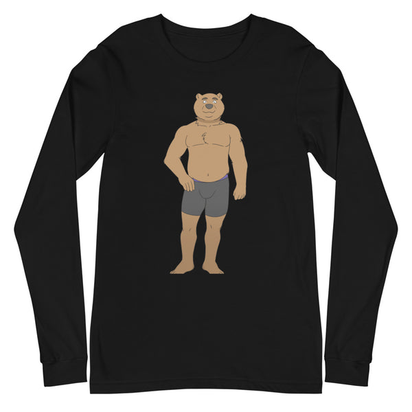 Black Gay Cub Unisex Long Sleeve T-Shirt by Queer In The World Originals sold by Queer In The World: The Shop - LGBT Merch Fashion