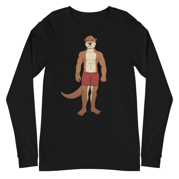 Black Gay Otter Unisex Long Sleeve T-Shirt by Queer In The World Originals sold by Queer In The World: The Shop - LGBT Merch Fashion