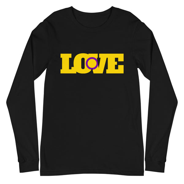 Black Intersex Love Unisex Long Sleeve T-Shirt by Queer In The World Originals sold by Queer In The World: The Shop - LGBT Merch Fashion