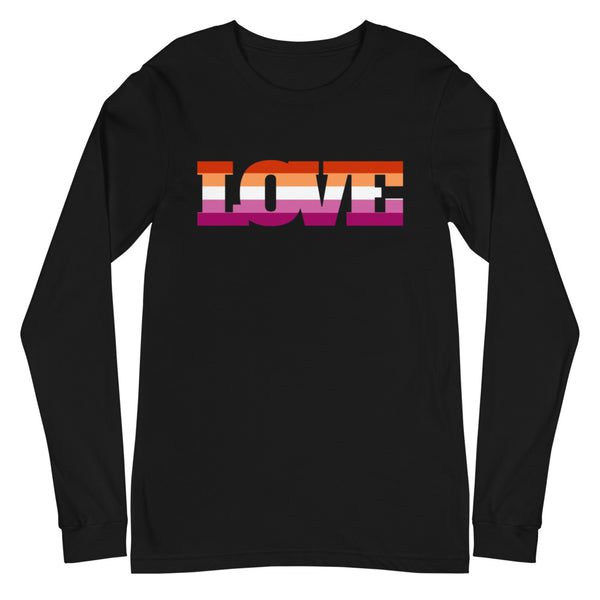 Black Lesbian Love Unisex Long Sleeve T-Shirt by Queer In The World Originals sold by Queer In The World: The Shop - LGBT Merch Fashion