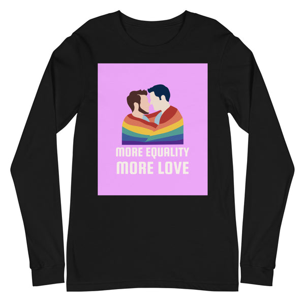 Black LGBT Couple Unisex Long Sleeve T-Shirt by Queer In The World Originals sold by Queer In The World: The Shop - LGBT Merch Fashion