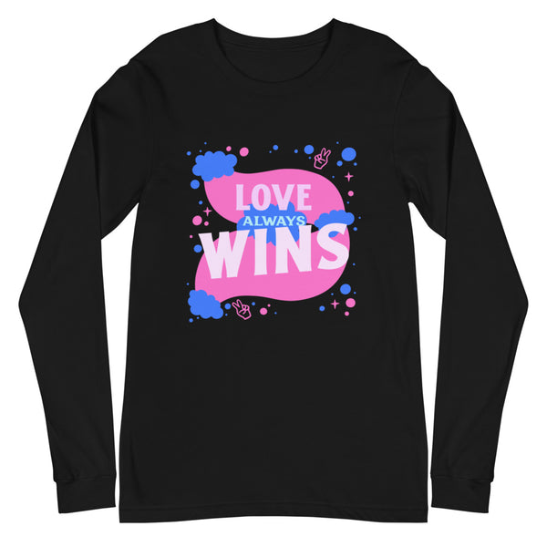 Black Love Always Wins Unisex Long Sleeve T-Shirt by Queer In The World Originals sold by Queer In The World: The Shop - LGBT Merch Fashion