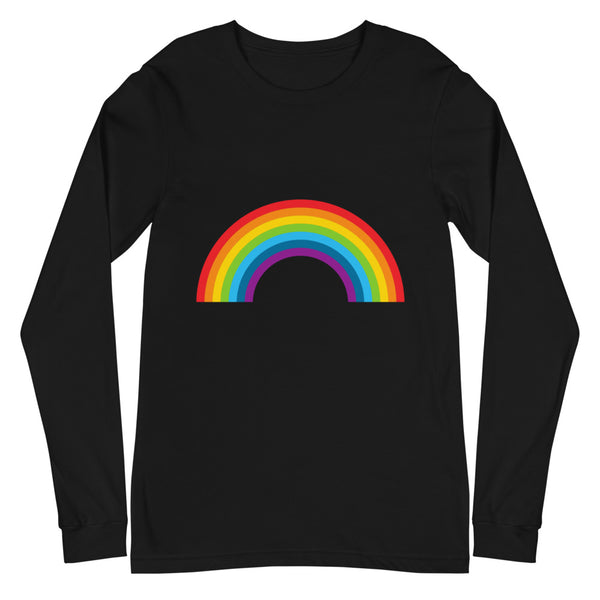 Black Rainbow Unisex Long Sleeve T-Shirt by Queer In The World Originals sold by Queer In The World: The Shop - LGBT Merch Fashion