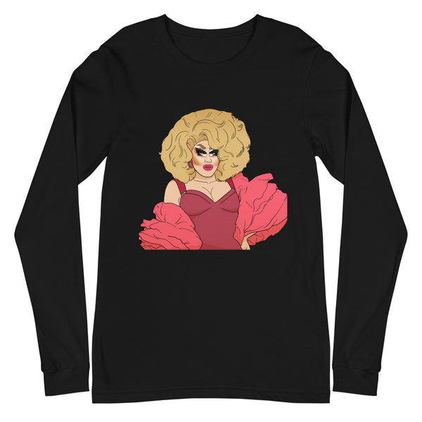 Black Sassy Trixie Mattel Unisex Long Sleeve T-Shirt by Queer In The World Originals sold by Queer In The World: The Shop - LGBT Merch Fashion