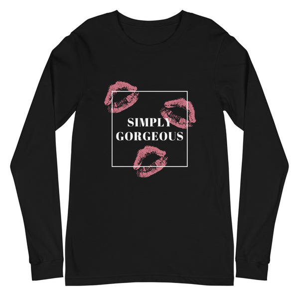 Black Simply Gorgeous Unisex Long Sleeve T-Shirt by Queer In The World Originals sold by Queer In The World: The Shop - LGBT Merch Fashion