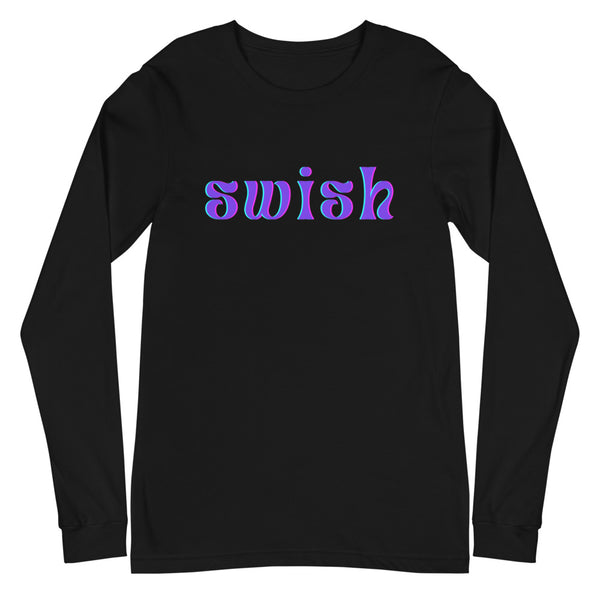 Black Swish Unisex Long Sleeve T-Shirt by Queer In The World Originals sold by Queer In The World: The Shop - LGBT Merch Fashion