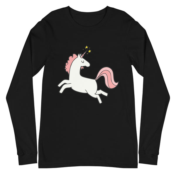 Black Unicorn  Unisex Long Sleeve T-Shirt by Queer In The World Originals sold by Queer In The World: The Shop - LGBT Merch Fashion