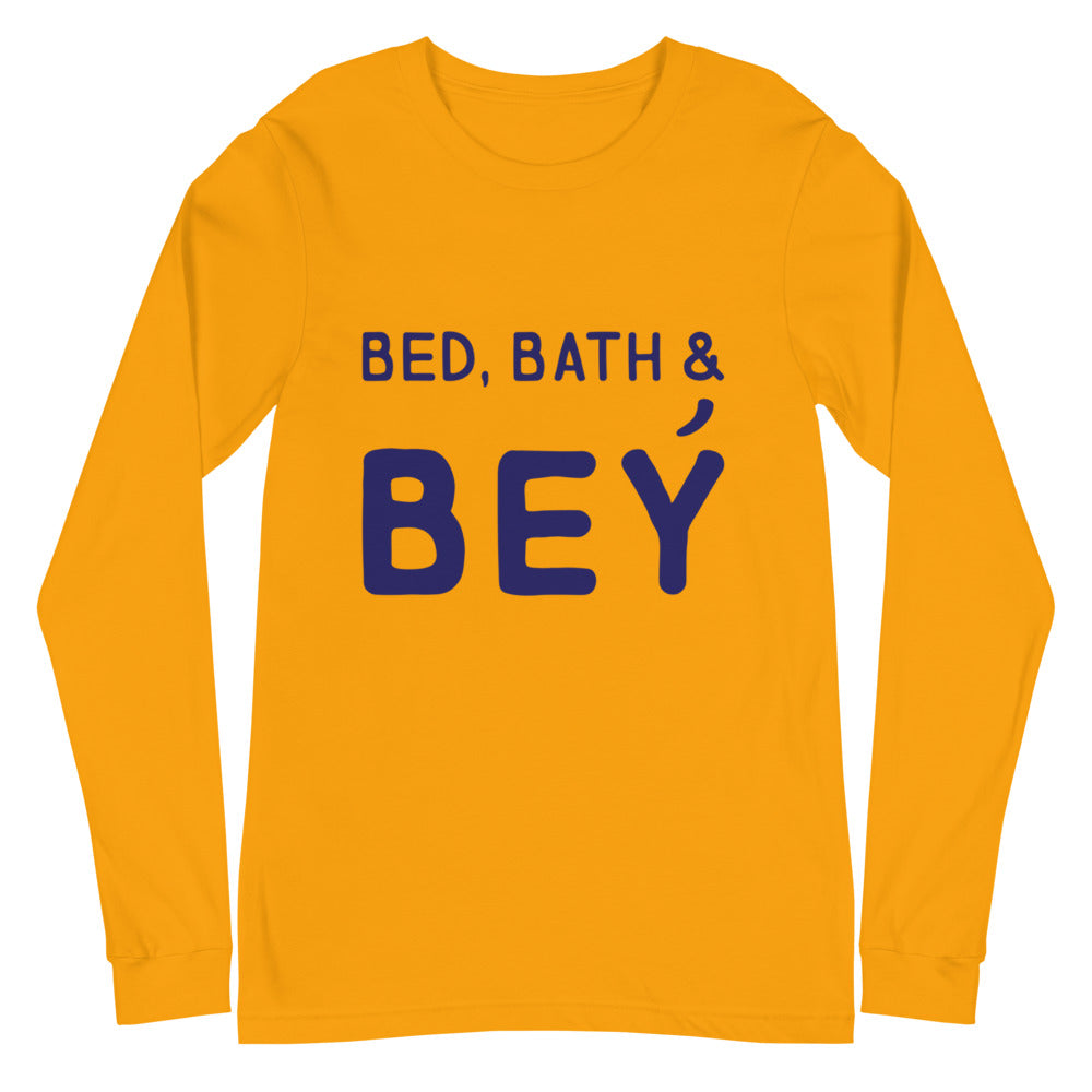 Gold Bed, Bath & Bey Unisex Long Sleeve T-Shirt by Queer In The World Originals sold by Queer In The World: The Shop - LGBT Merch Fashion