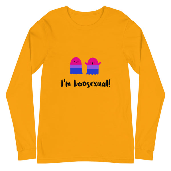 Gold I'm Boosexual Unisex Long Sleeve T-Shirt by Queer In The World Originals sold by Queer In The World: The Shop - LGBT Merch Fashion