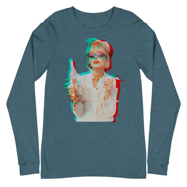 Heather Deep Teal Patsy Stone Absolutely Fabulous Unisex Long Sleeve T-Shirt by Queer In The World Originals sold by Queer In The World: The Shop - LGBT Merch Fashion