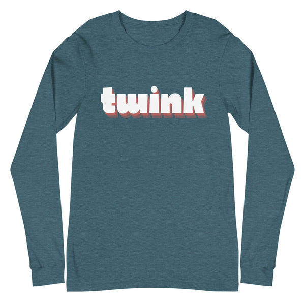 Heather Deep Teal Twink Unisex Long Sleeve T-Shirt by Queer In The World Originals sold by Queer In The World: The Shop - LGBT Merch Fashion