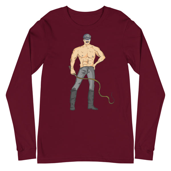 Maroon Dominant Daddy Unisex Long Sleeve T-Shirt by Queer In The World Originals sold by Queer In The World: The Shop - LGBT Merch Fashion