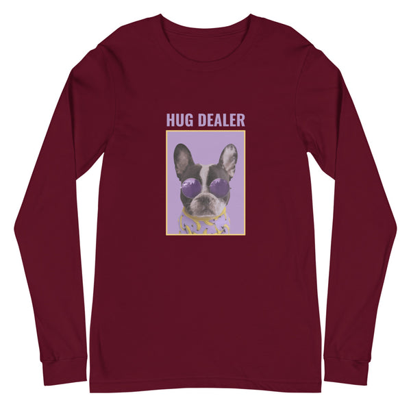 Maroon Hug Dealer Unisex Long Sleeve T-Shirt by Queer In The World Originals sold by Queer In The World: The Shop - LGBT Merch Fashion