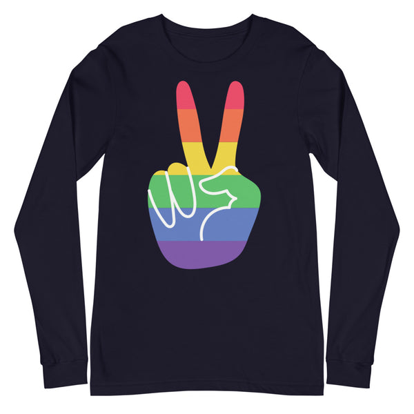 Navy Gay Unisex Long Sleeve T-Shirt by Queer In The World Originals sold by Queer In The World: The Shop - LGBT Merch Fashion