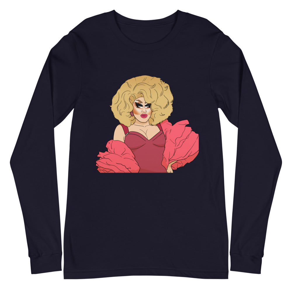 Navy Sassy Trixie Mattel Unisex Long Sleeve T-Shirt by Queer In The World Originals sold by Queer In The World: The Shop - LGBT Merch Fashion