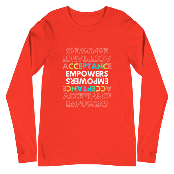 Poppy Acceptance Empowers Unisex Long Sleeve T-Shirt by Queer In The World Originals sold by Queer In The World: The Shop - LGBT Merch Fashion