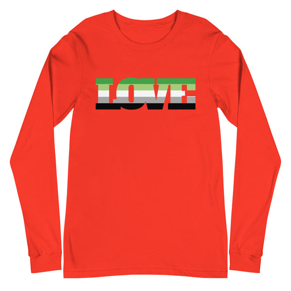 Poppy Aromantic Love Unisex Long Sleeve T-Shirt by Queer In The World Originals sold by Queer In The World: The Shop - LGBT Merch Fashion