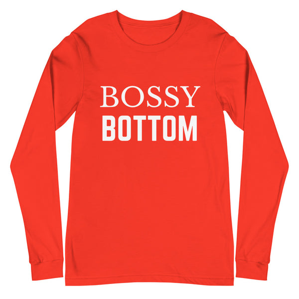 Poppy Bossy Bottom Unisex Long Sleeve T-Shirt by Queer In The World Originals sold by Queer In The World: The Shop - LGBT Merch Fashion