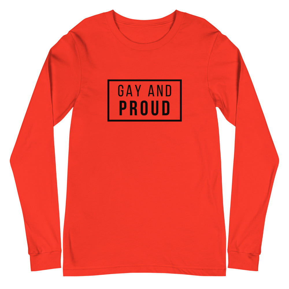 Poppy Gay And Proud Unisex Long Sleeve T-Shirt by Printful sold by Queer In The World: The Shop - LGBT Merch Fashion